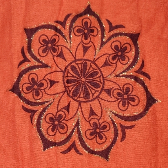 CATO Sleeveless orange maxi dress Small - Picture 7 of 7